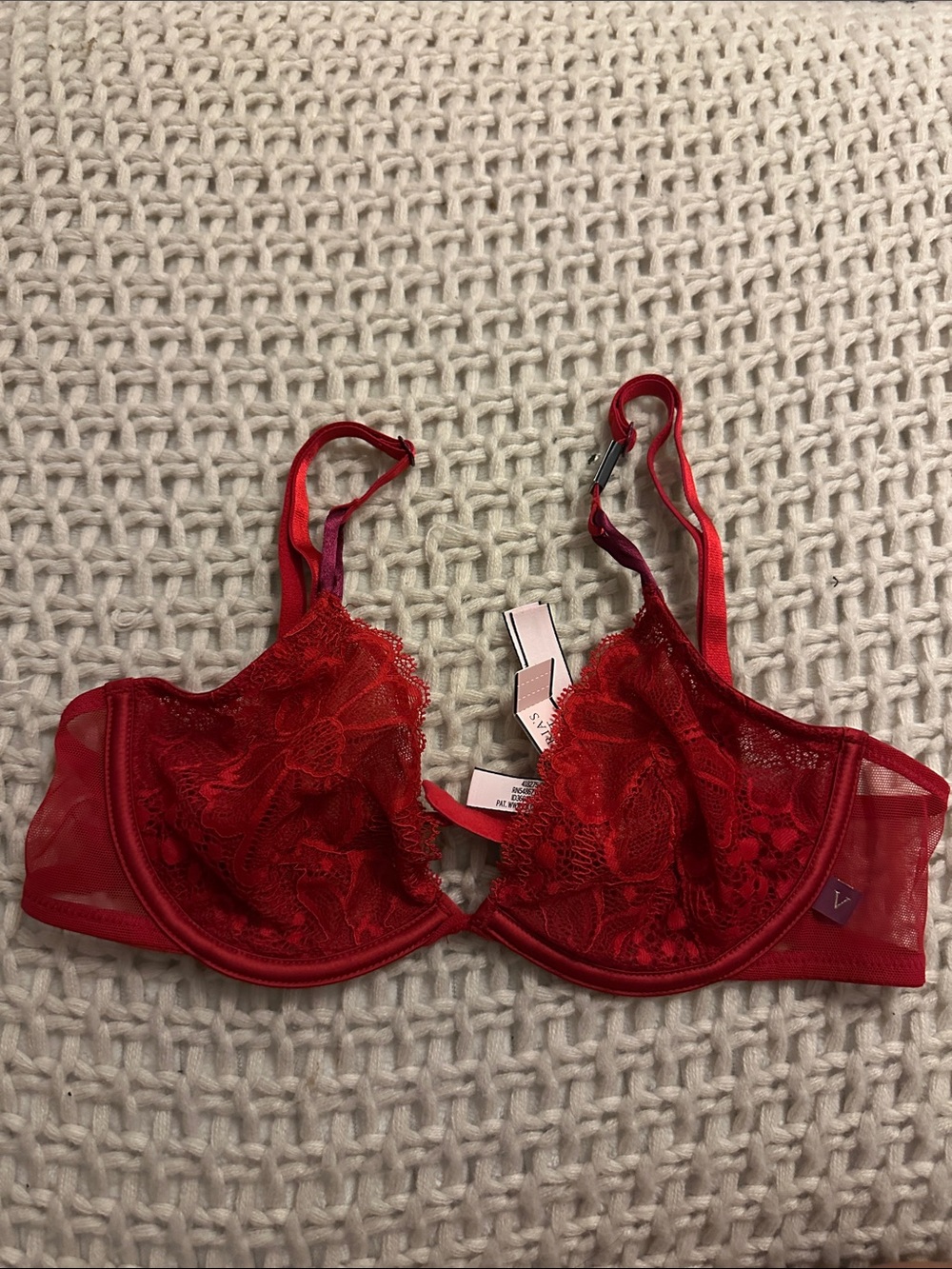 Victoria's Secret Red Lace Underwire Bra